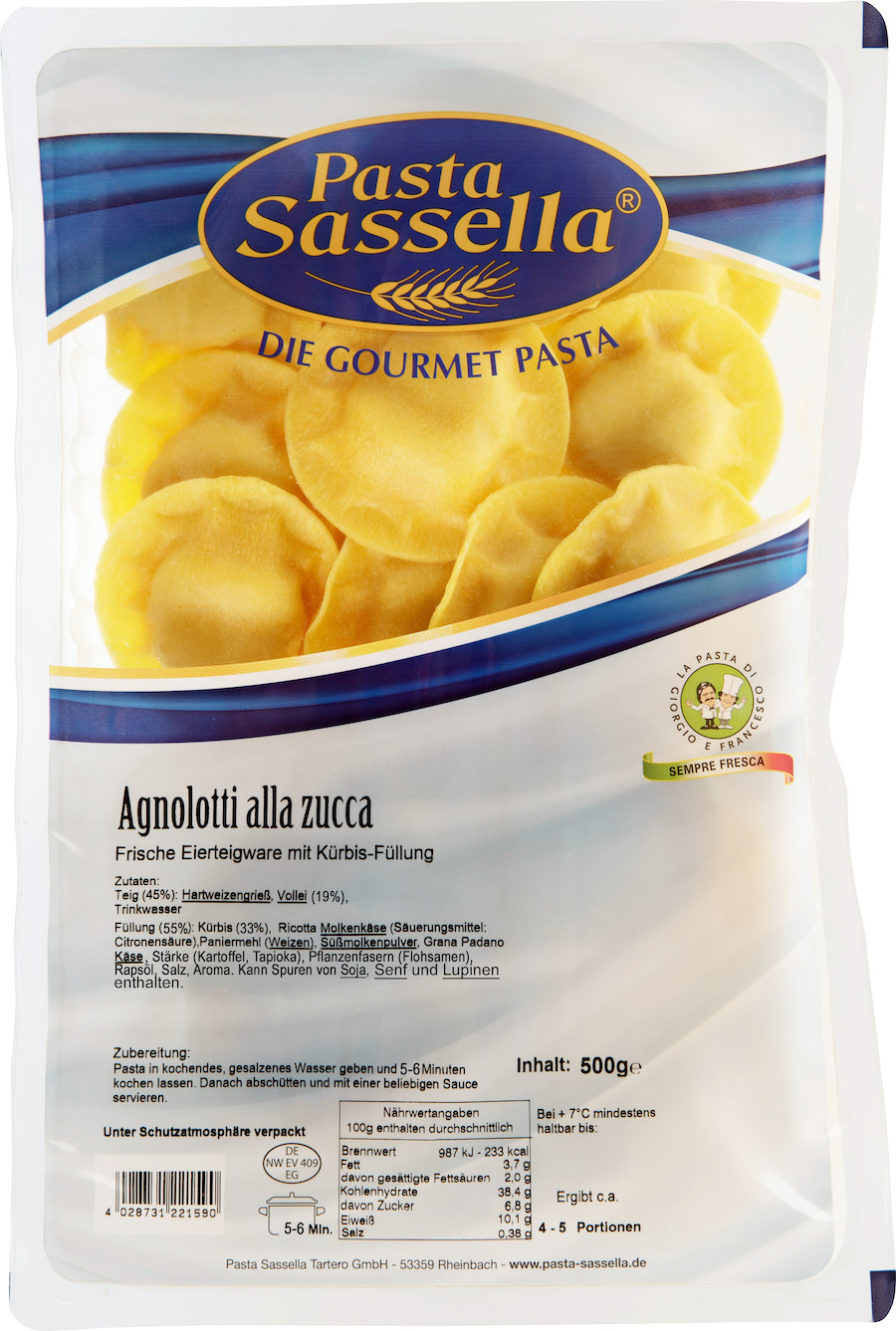 Pasta Sassella, Sortiment