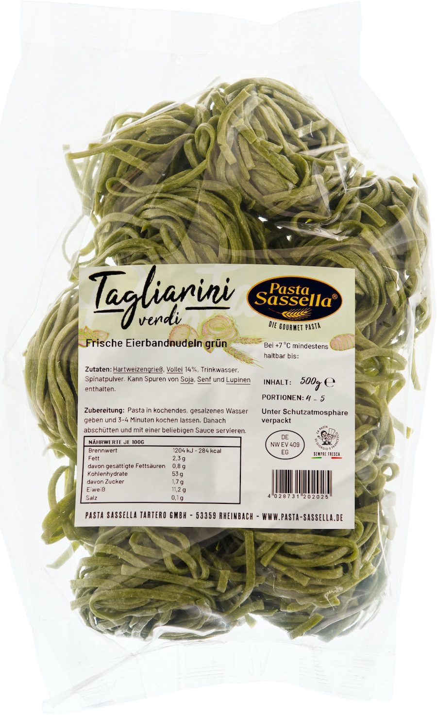 Pasta Sassella, Verpackung TAGLIARINI-VERDI