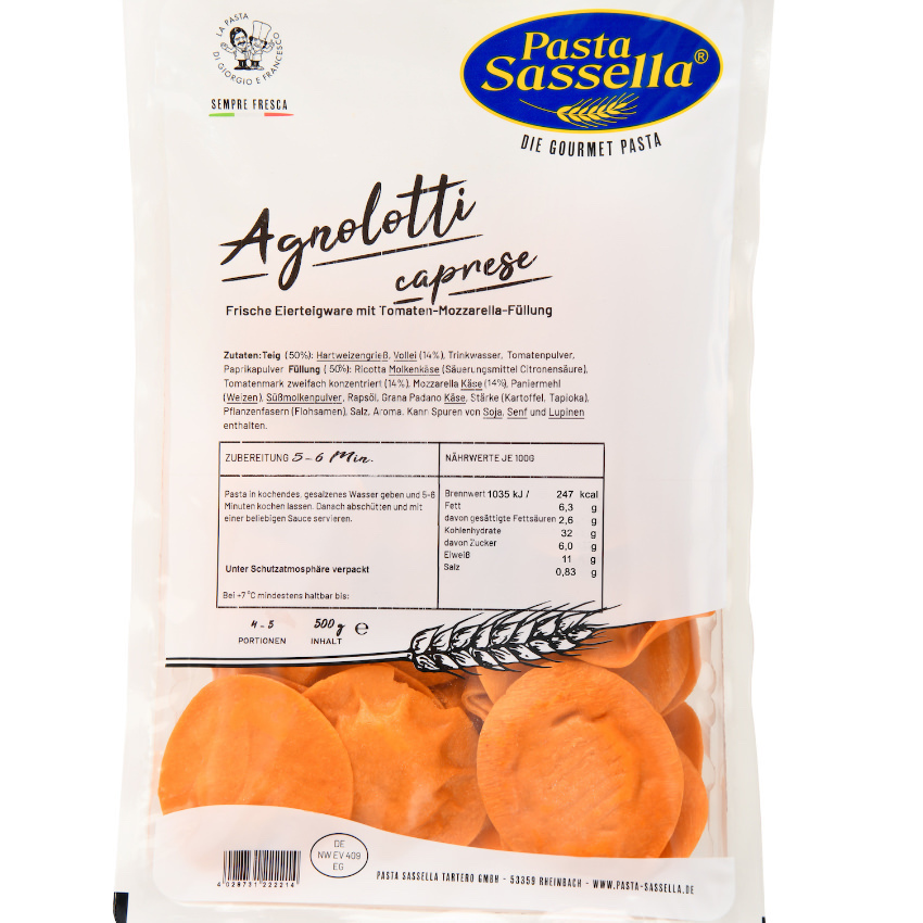 Pasta Sassella, AGNOLOTTI CAPRESE